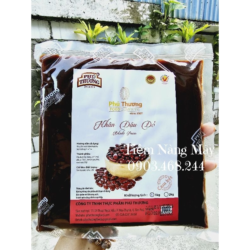 Nhân đậu đỏ sên sẵn 1kg Phú Thương xưởng gốc