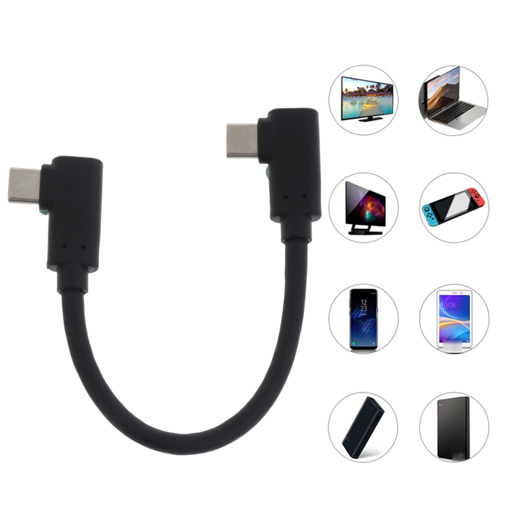 90 Degrees Type C Data Cable 60W Fast Charging Cable Efficient Cable 10Gdps Data Line for Cellphone Tablet Charge Cable