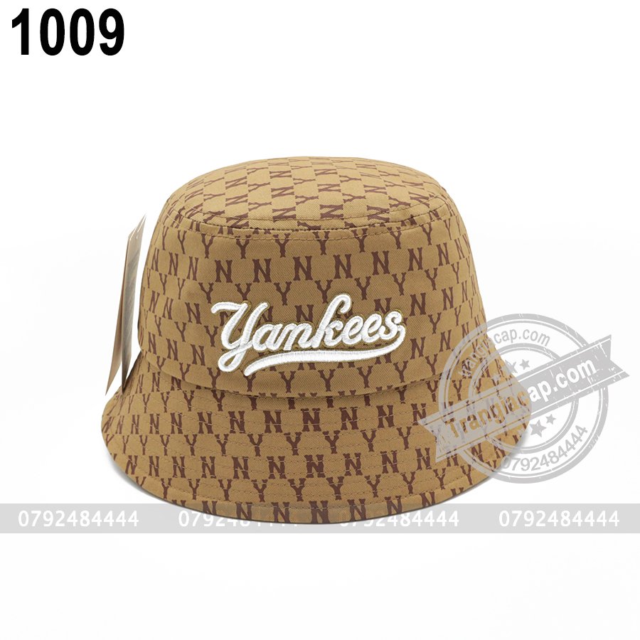 Combo 2 Nón MLB Monogram NY nâu