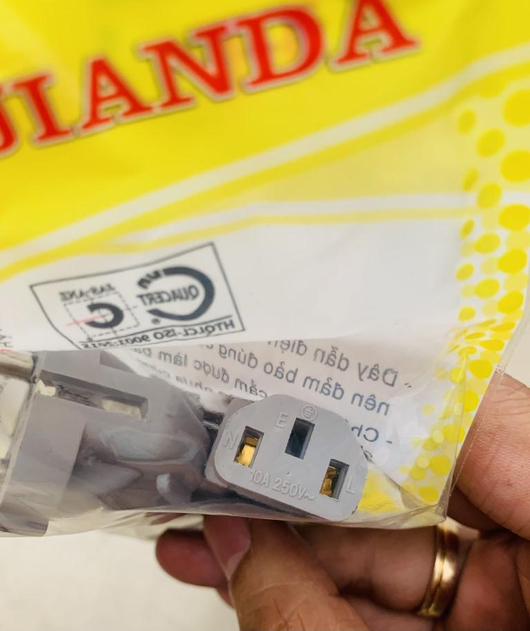 Dây nguồn CPU, nồi cơm điện loại xịn dài 2M, 1500W