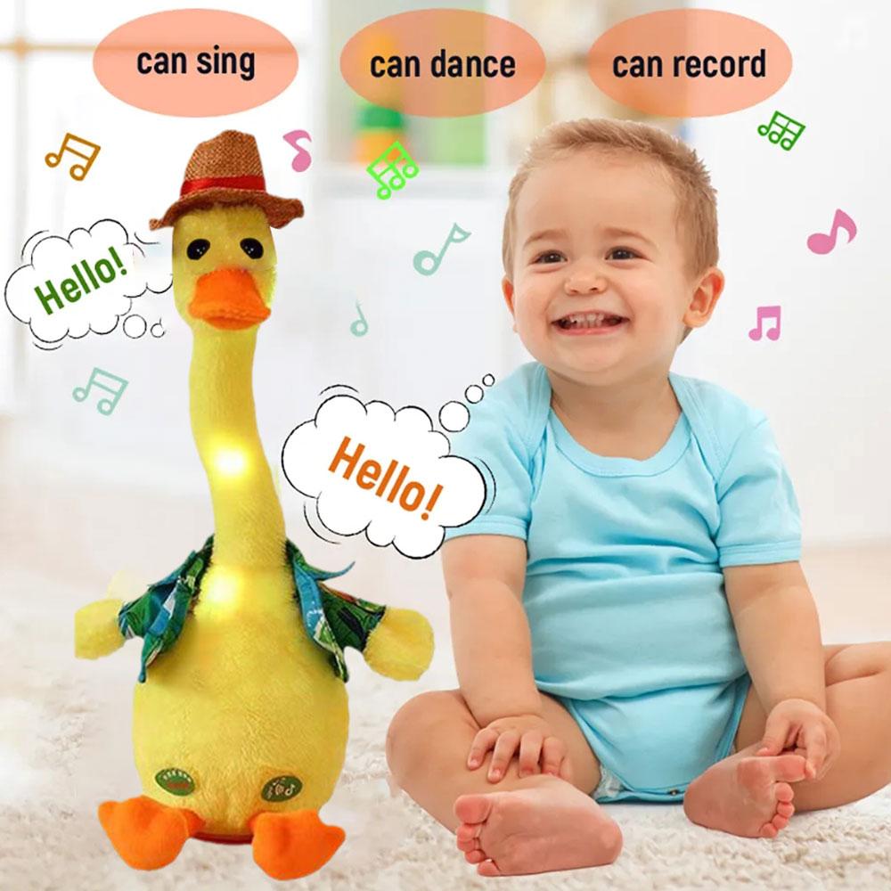 Dancing Duck Electron Plush Toy Soft Plush Doll Babies Duck Sing And Dance Voice Interactiv