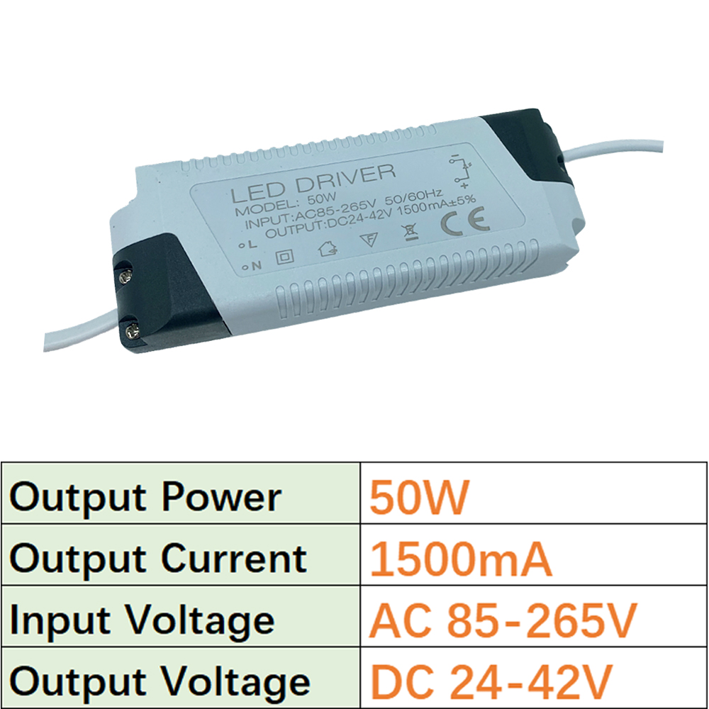 Led driver ac85-265v 1-3w 4-7w 8-12w 18-25w 25-36w 20-24w 30-36w 50w lighting transformer ceilling lamp led strip power supply adapter 300ma