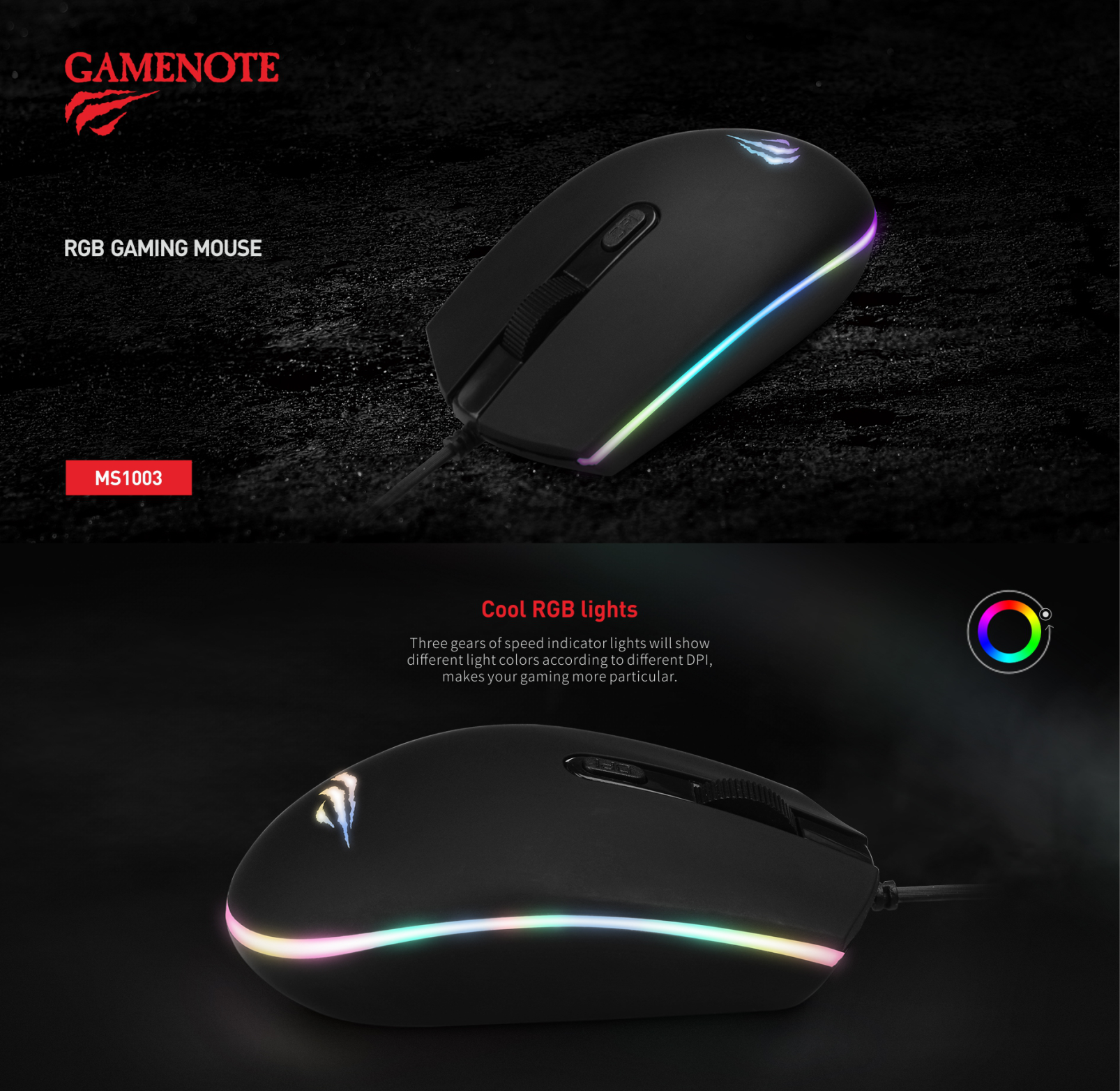 Chuột Gaming Havit MS1003 Đèn RGB - Bảo Hành 12 Tháng