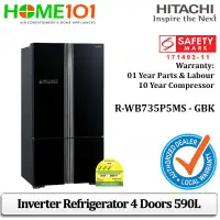 Hitachi Multi Door Cooling 590l Refrigerator R Wb735p5ms Gbk Lazada Singapore