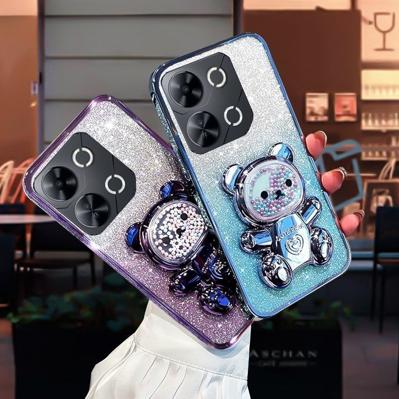 New%20Phone%20case%20itel%20P55%20P70%20P65%20Back%20cover%20with%20Gradient%203D%20Bear%20Folding%20Stand%20Bracket%20Luxury%20Slim%206D%20Plating%20Glitter%20Girls%20for%20itel%20P70%20P55%20P65%20case%20-%20Image%2010