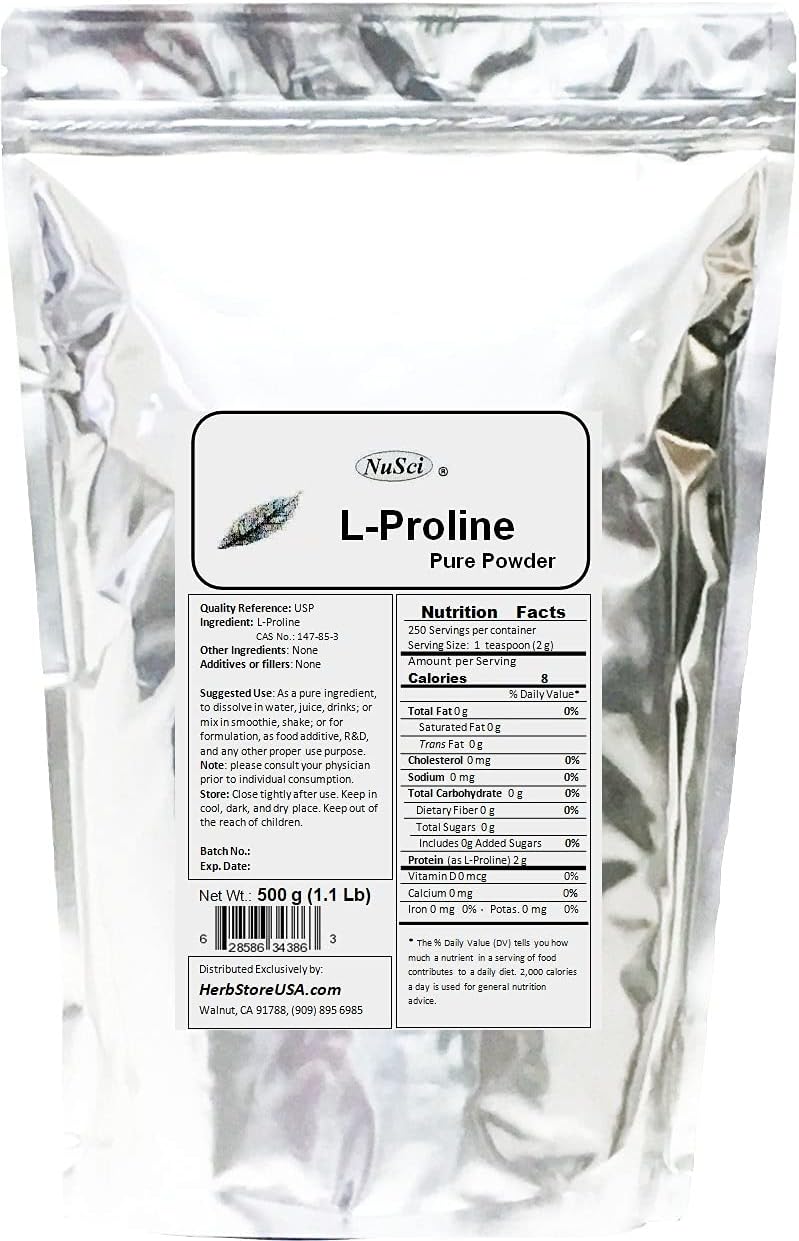 Pure L-Proline Powder a Collagen Component (250 Grams (8.8 oz)) | Daraz.pk