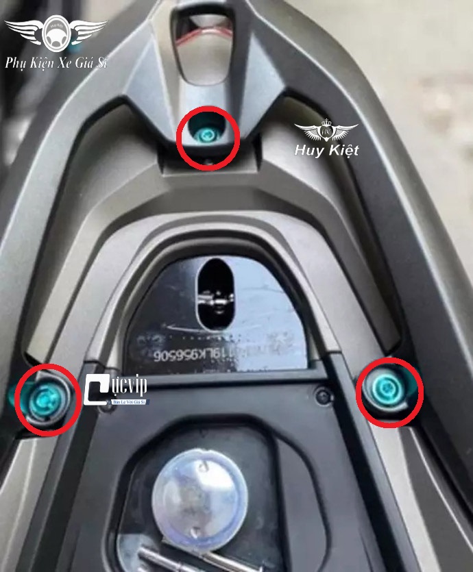Combo 3 ốc titan gr5 gắn cảng sau xe vario, airblade, sh, vision ms5019