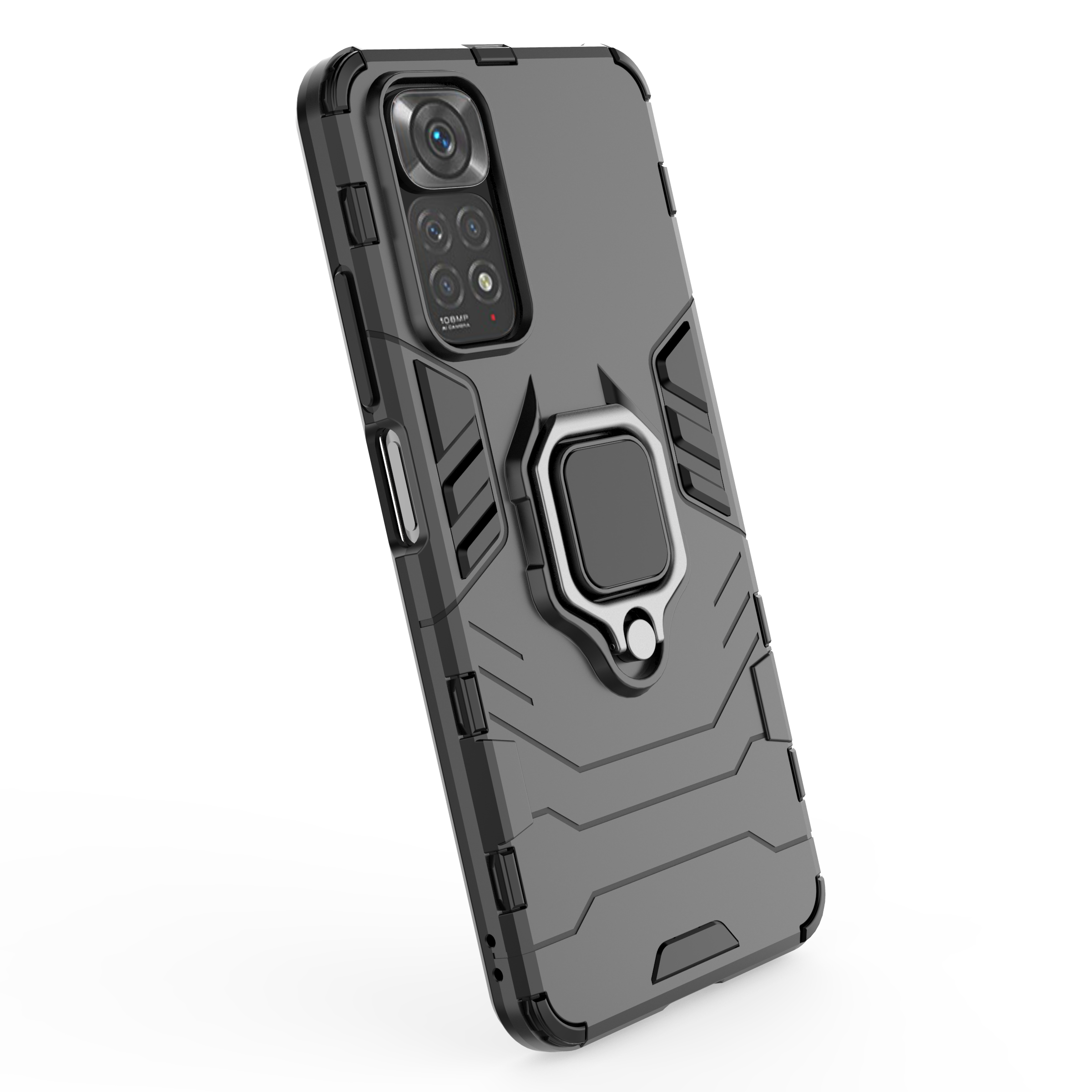 Lenuo Ốp Lưng Cho Xiaomi Redmi Note 11S Note 11 Pro 5G Note 8-Ốp Lưng Silicon TPU Và PC Cứng Hai Lớp Chịu Lực Nặng Giá Đỡ Vòng Kim Loại Chống Sốc Ốp Lưng Điện Thoại