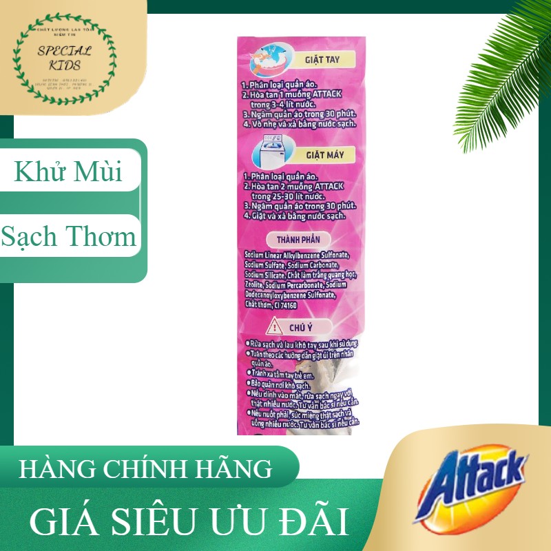 COMBO 5 GÓI 720GR BỘT GIẶT ATTACK THƯƠNG HIỆU NHẬT.
