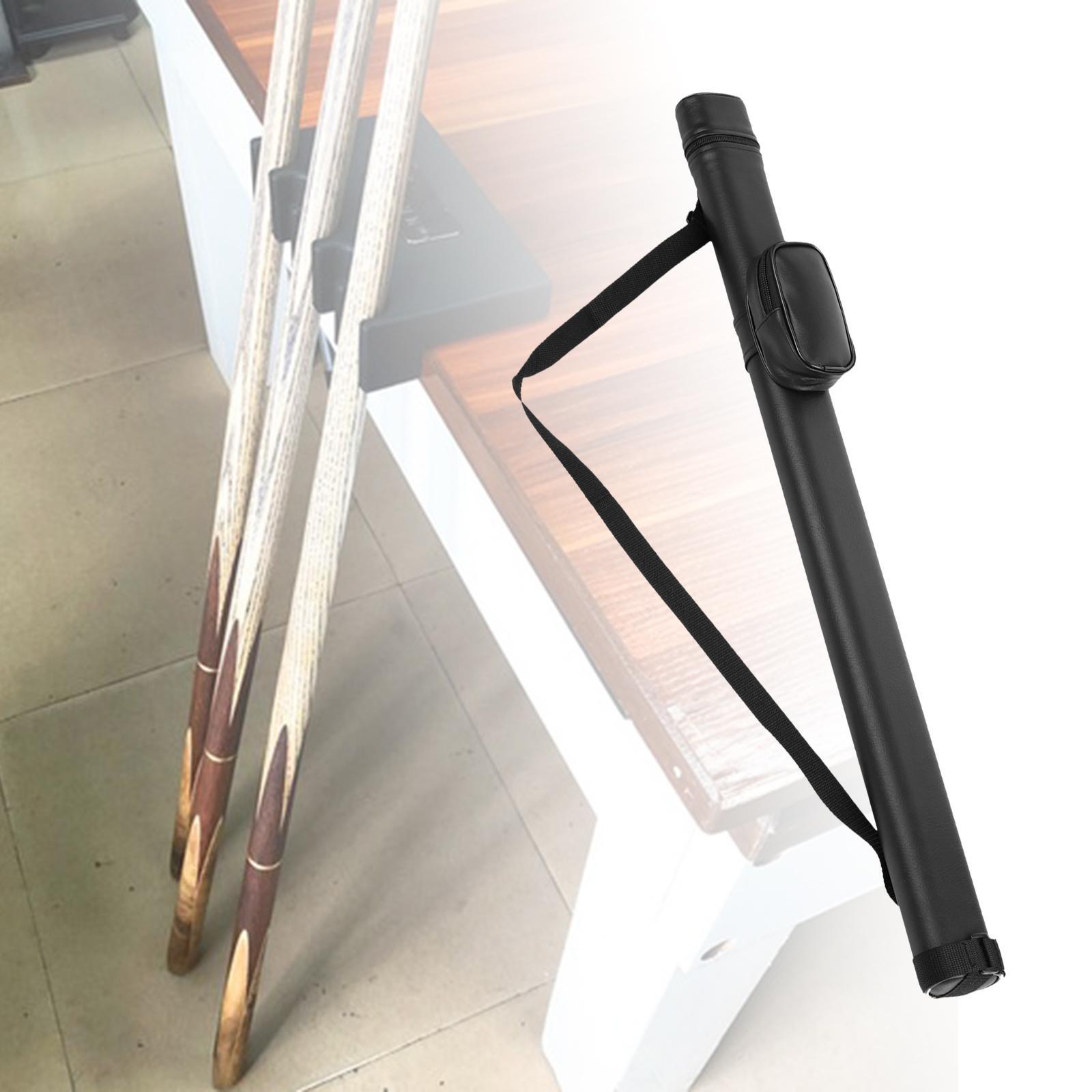 Sleek PU Leather Professional BilliardPool Cue Rod Bag Protector Adjustable Strap for Enhanced Portability