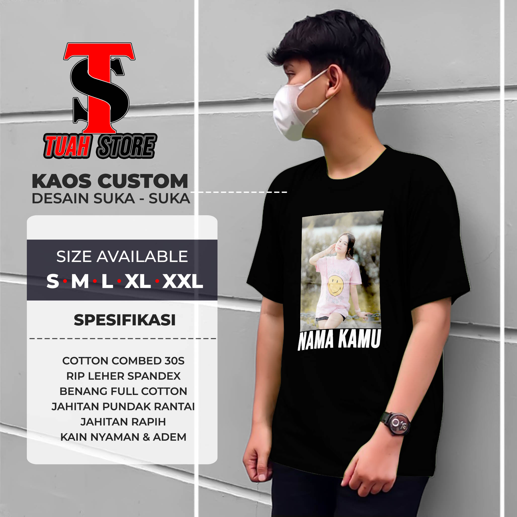 Kaos Sablon Satuan Kaos Foto Dan Nama Sendiri Kaos Bebas Desain Sendiri Kaos Sablon Depan 7415