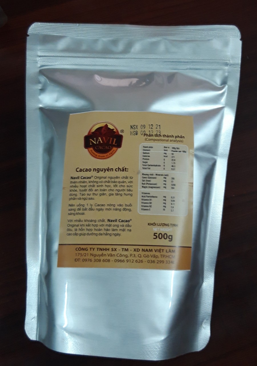 Túi 500gr bột ca cao nguyên chất thơm ngon