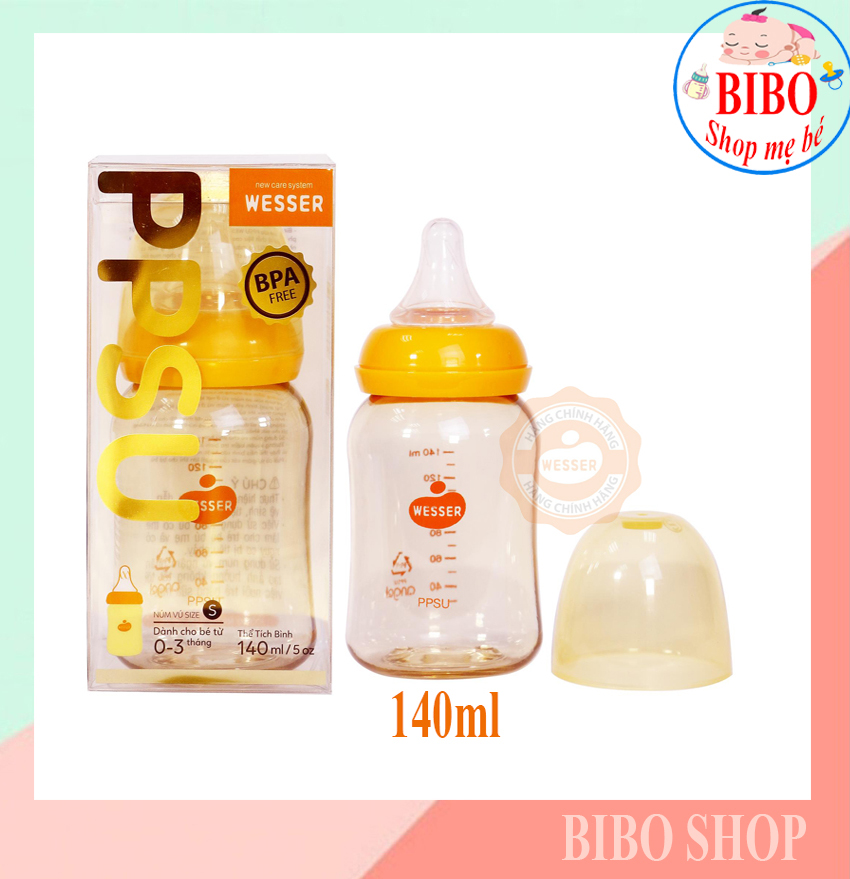 COMBO 3 BÌNH SỮA WESSER PPSU CAO CẤP 60ML VÀ 140ML VÀ 250ML