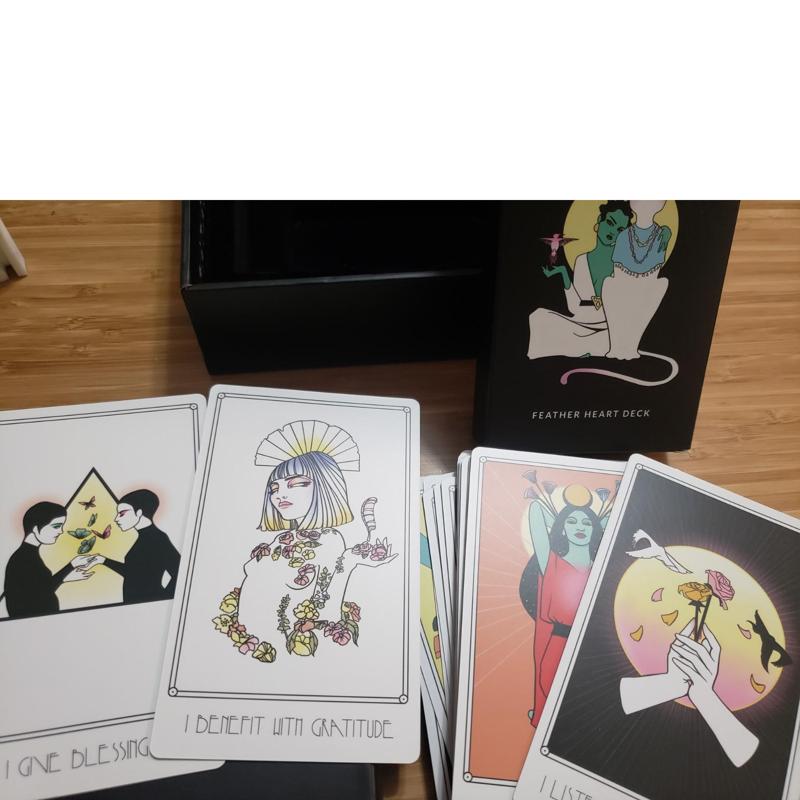 Amenti Oracle Feather Heart Deck English Card Game