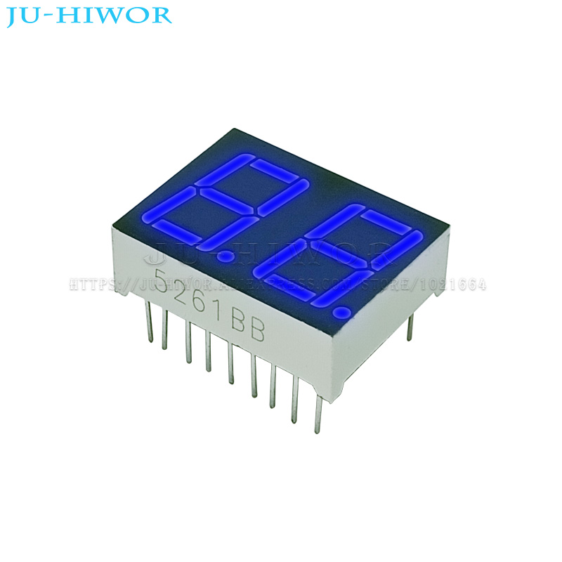 10pcs%2018Pins%205261AB%205261BB%200.56%20Inch%202%20Digit%20Bits%207%20Segment%20Blue%20LED%20Digital%20Display%20Digitron%20Common%20Anode%20Cathode%20C-A%20C-C%20-%20Image%204
