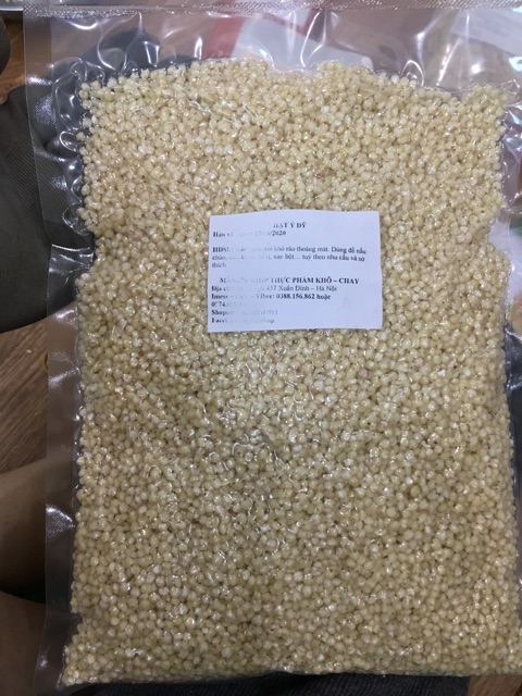 Hạt ý dĩ (hạt bo bo) (1kg hút chân không)