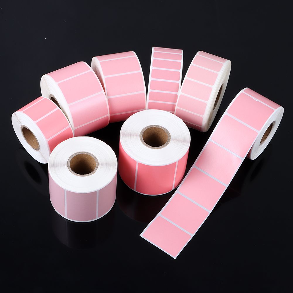 Square Temperature Sticker 1 Roll Square Self-Adhesive Thermal Sticker Multicolour Label Diy Logo ...