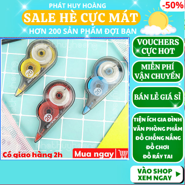 Combo 3 cây bút xóa kéo loại to giá rẻ và chất lượng, bút xoá kéo ,Giá rẻ ,An toàn ,Dễ sử dụng , đồ dùng học tập, Phát Huy Hoàng