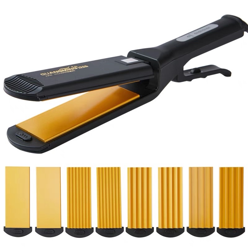 Máy Dập Tóc, Bấm Tóc Thay Bản 4IN1 1056 (1 Bản Duỗi + 3 Bản Dập Xù )