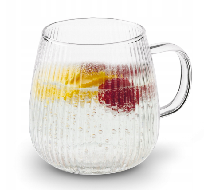 Set of 6 Lightweight Borosilicate Glass Mugs - Scratch-Resistant, 380 ML Microwave-Safe Round Glass Cups for Tea, Coffee, Milk, Hot or Cold Beverages - Clear and Durable Design.