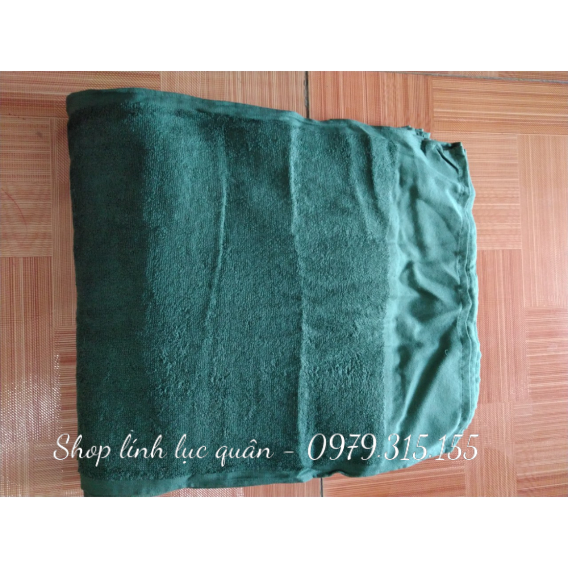 Khăn mặt (khăn tắm) màu xanh lá kích thước 35x75cm
