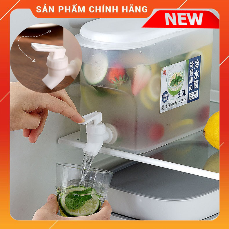 Bình nước để tủ lạnh 3.5 lít có vòi chuyên để tủ lạnh - bình nước để bàn và tủ lạnh loại mới tiện dụng tháo lắp dễ dàng