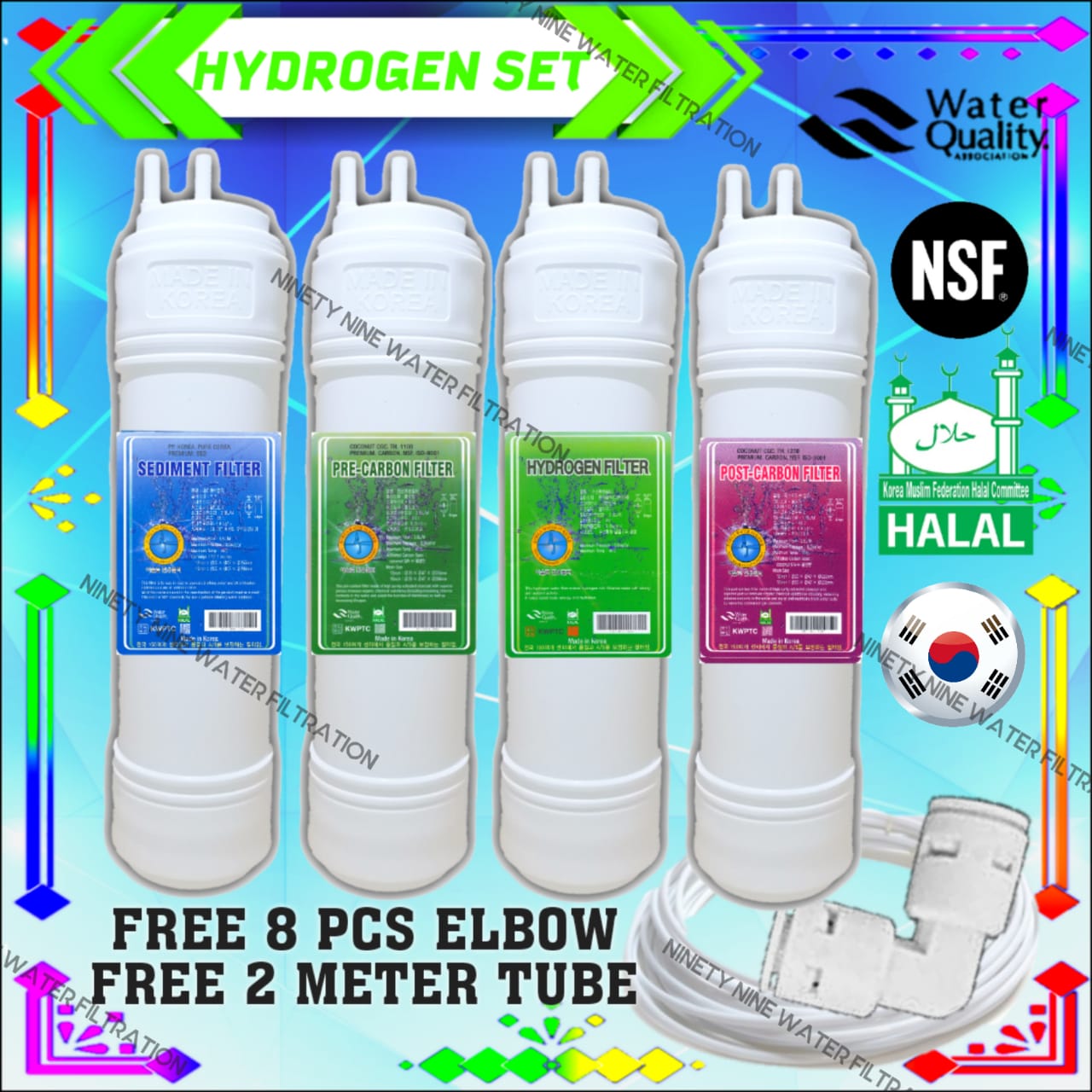 Korea Water Filter 10" Hydrogen Anti Oxidant Cartridge Water Dispenser