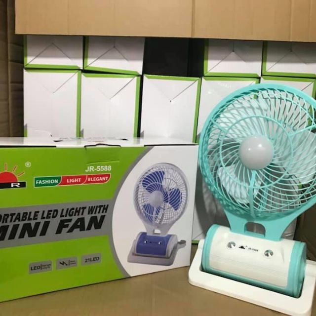 Quạt Sạc Tích Điện JR5588 Gấp Gọn cho học sinh Lazada.vn