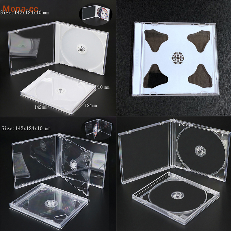 🔥CC Plastic DVD Case Portable CD Storage Box CD Package Case Durable DVD Box Thickened CD DVD Disc box