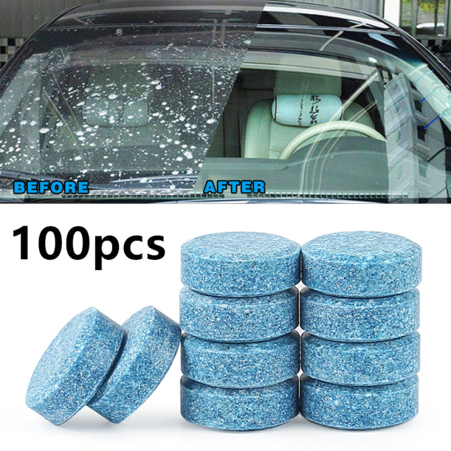 20/50/100 Cái Dụng Cụ Lau Kính Chắn Gió Xe Hơi Viên Sủi Bọt Làm Sạch Cửa Sổ Xe Hơi