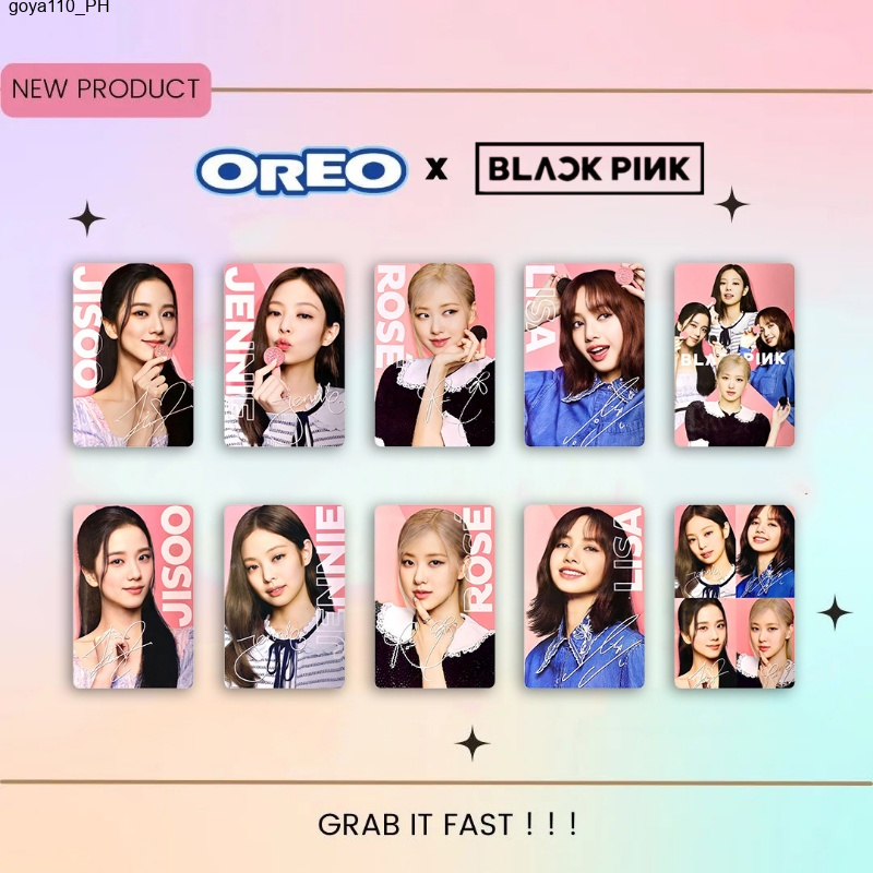 goya110%20Set%205%20Photo%20Cards%20BLACKPINK%20with%20OREO%20ROS%C3%89%20JISOO%20LISA%20JENNIE%20-%20Image%202