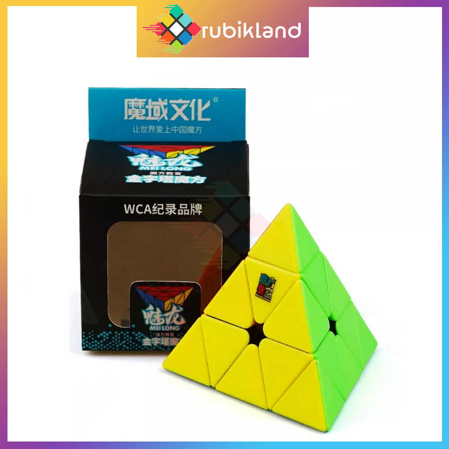 Rubik pyraminx stickerless moyu meilong mfjs rubic tam giác đồ chơi trí tuệ trẻ em