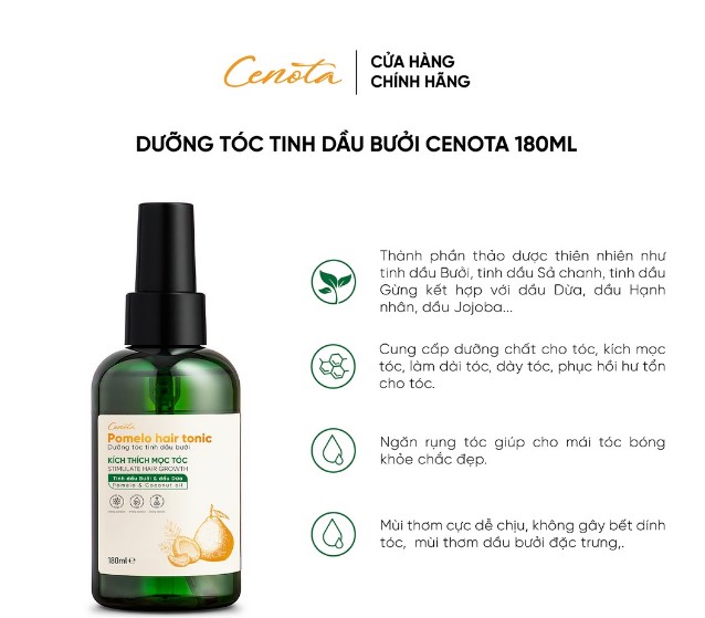 Xịt Dưỡng Tóc Tinh Dầu Bưởi Cenota Kích Thích Mọc Tóc 100ml & 180ml