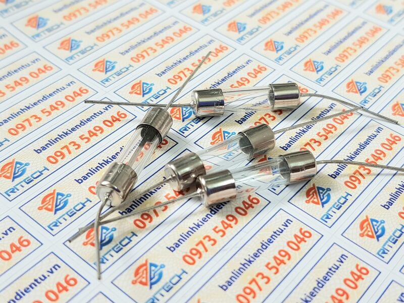 [Combo 10 chiếc] Cầu chì ống thủy tinh 5x20mm 250V loại chân hàn các loại ( 1A 2A 3A 4A 5A 10A 15A 20A )