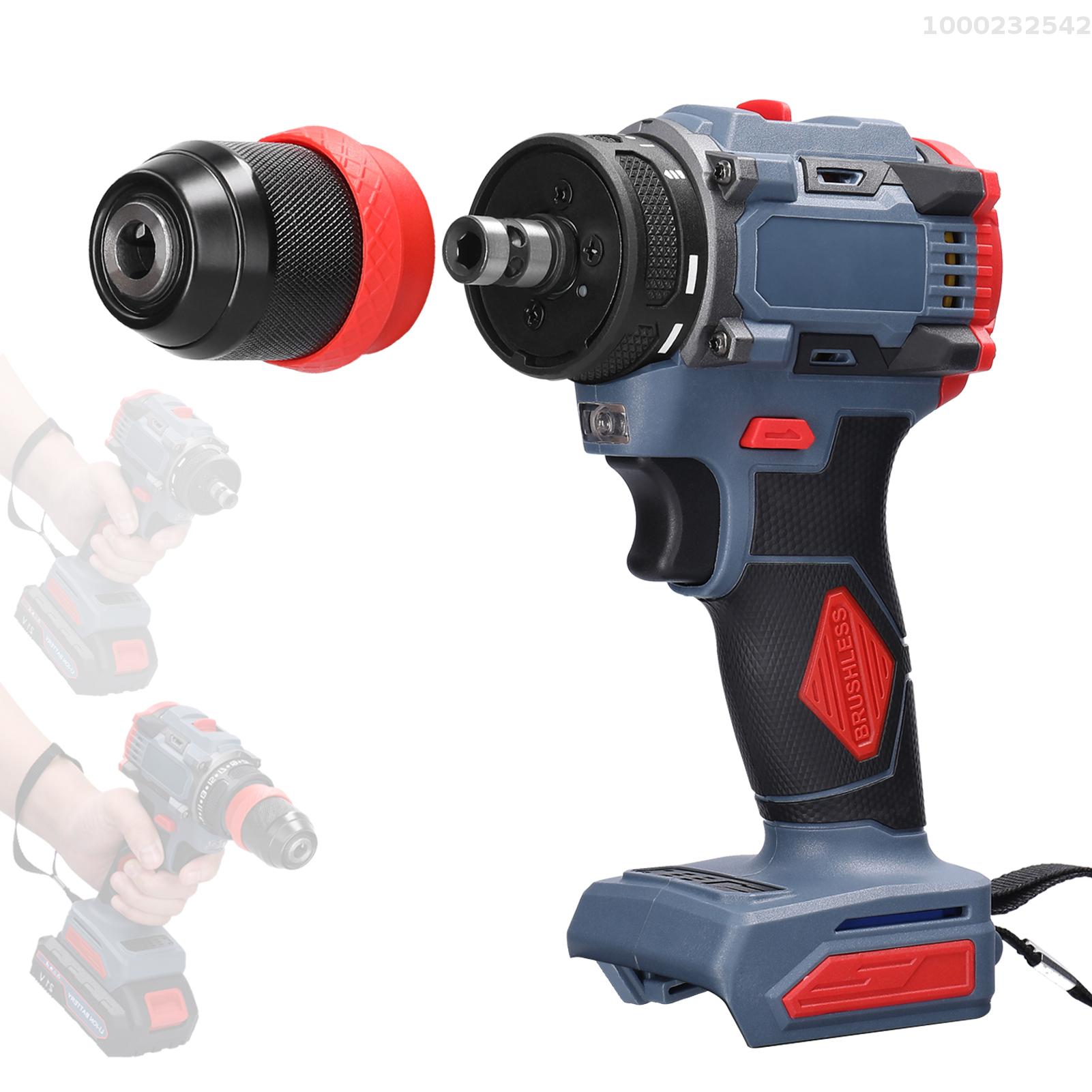 NANWEI 21V 2in1 Lithium Drill Electric Screwdriver Multi-function Power Tool 55Nm Torque Brushless Motor Practical Screw Driver for Home Appliances Furniture Installation Automotive Electronics Repairing