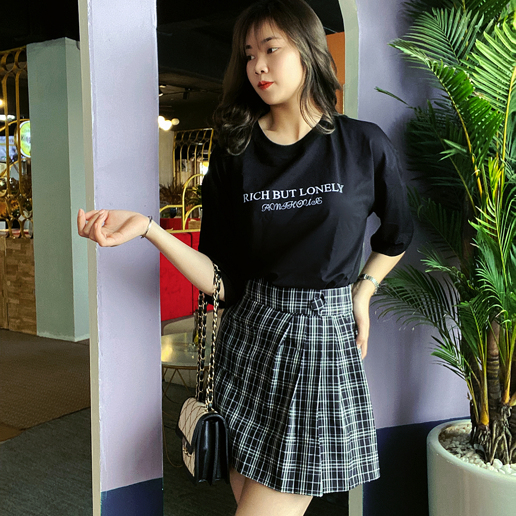 Áo thun AMIHOUSE form rộng RICH BUT LONELY