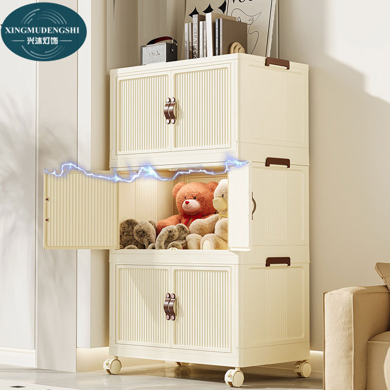 Storage cabinets: folding, multi-layered large toy cabinets, save space,storage cabinets, Plastic,snack cabinets, storage boxes, household lockers, and organizing boxes