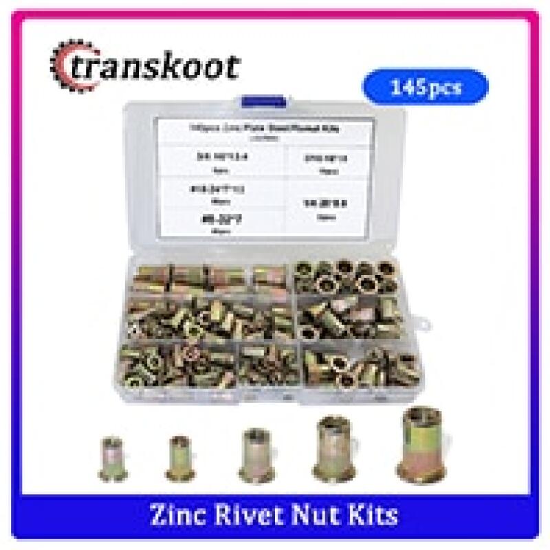 10 chiếc đai ốc đinh tán kẽm trắng Hợp kim Rivnut Đầu phẳng Đinh tán chèn đai ốc nắp đinh tán M3 M4 M5 M6 M8 M10 M12