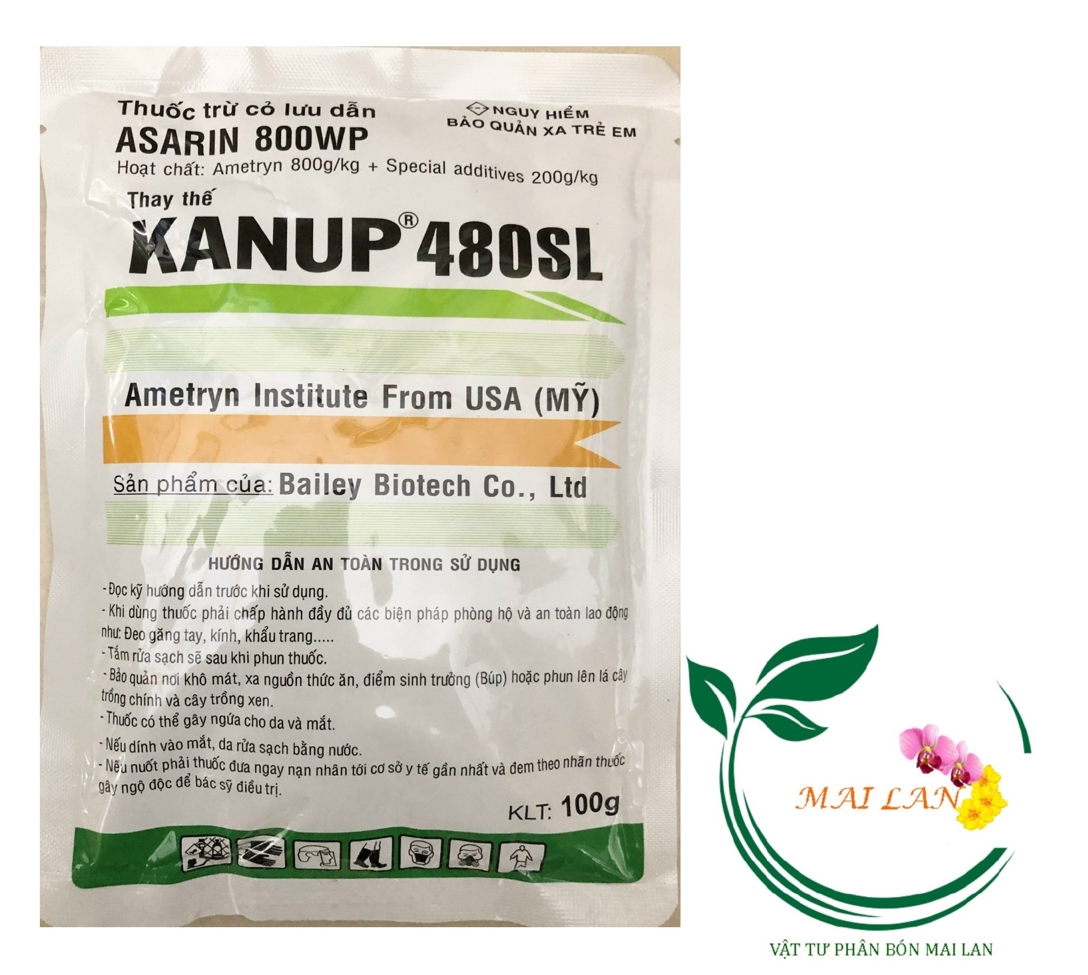 Kanup 480sl asarin 800wp thuốc trừ cỏ lưu dẫn - #075b# 100g