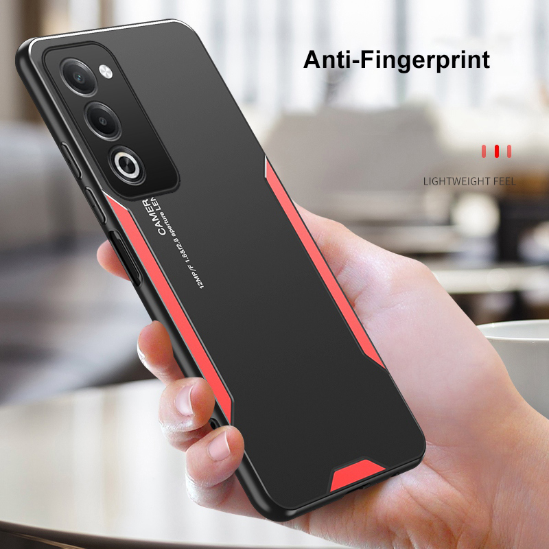 Phone case OPPO A5i Pro Aluminum Metal Matte Cover Soft Silicone Frame Camera Protection Cover For Back Cover OPPO A5i Pro Case. 