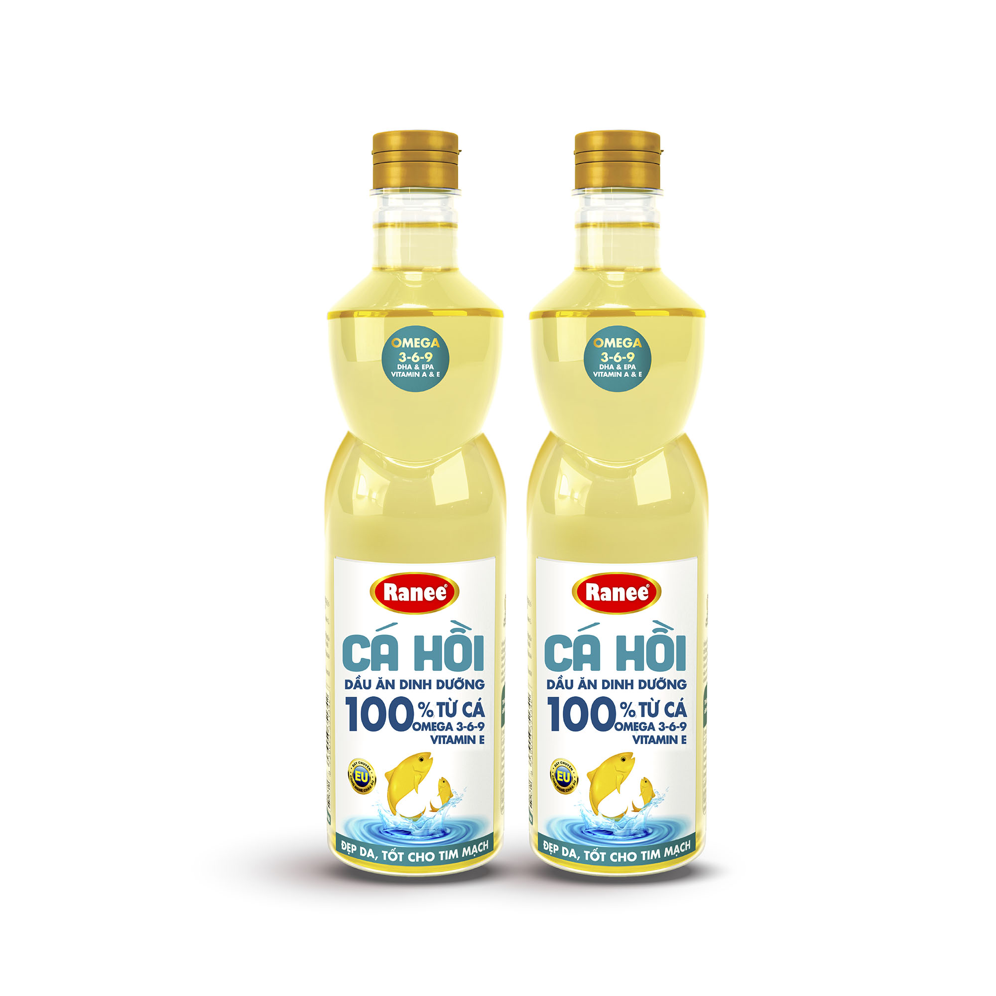 Combo 2 chai dầu ăn Ranee Cá Hồi 950ml - 1lit (950ml/chai hoặc 1 lít x 2 chai)
