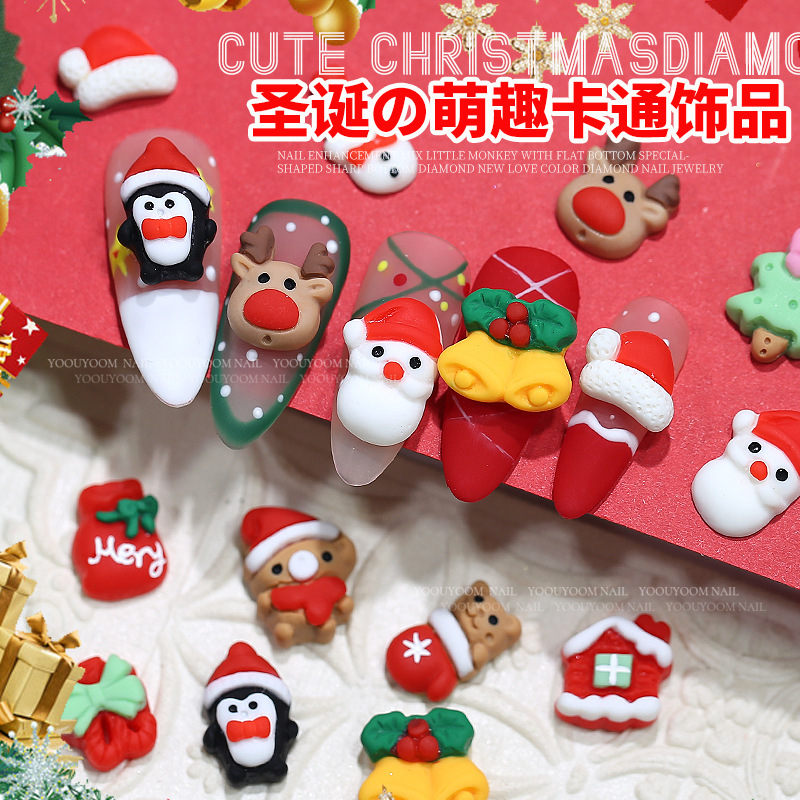 Khay phụ kiện charm noel trang trí móng 12 ô MIAN