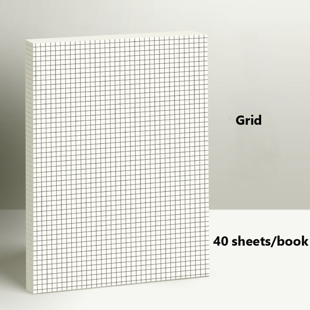 【Latest Style】 40 sheets graph paper rule dot grid notepad computation pads drafting paper squared paper blueprint paper writing paper. 