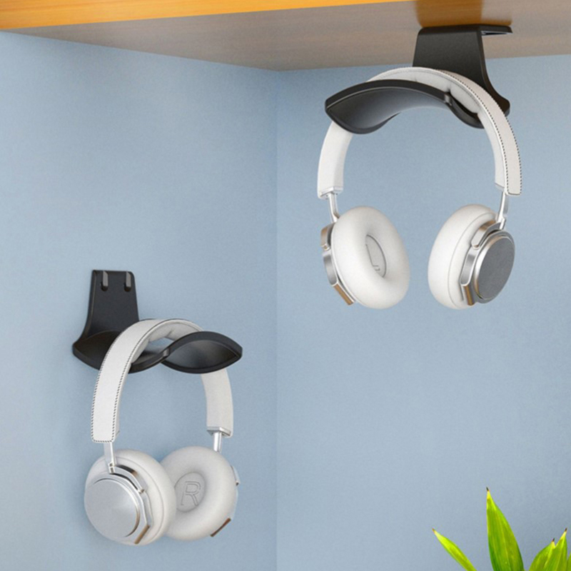 Wall Mounted Headphone Hanger Universal Headset Holder Under