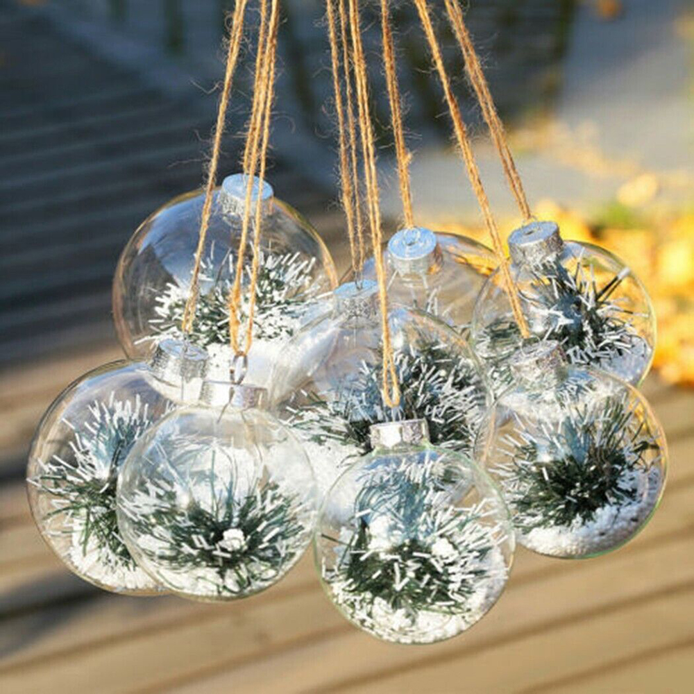 Clear Baubles For DIY Decor Plastic Clear Baubles Clear Plastic Baubles Openable Ball Ornaments Transparent Christmas Ornaments