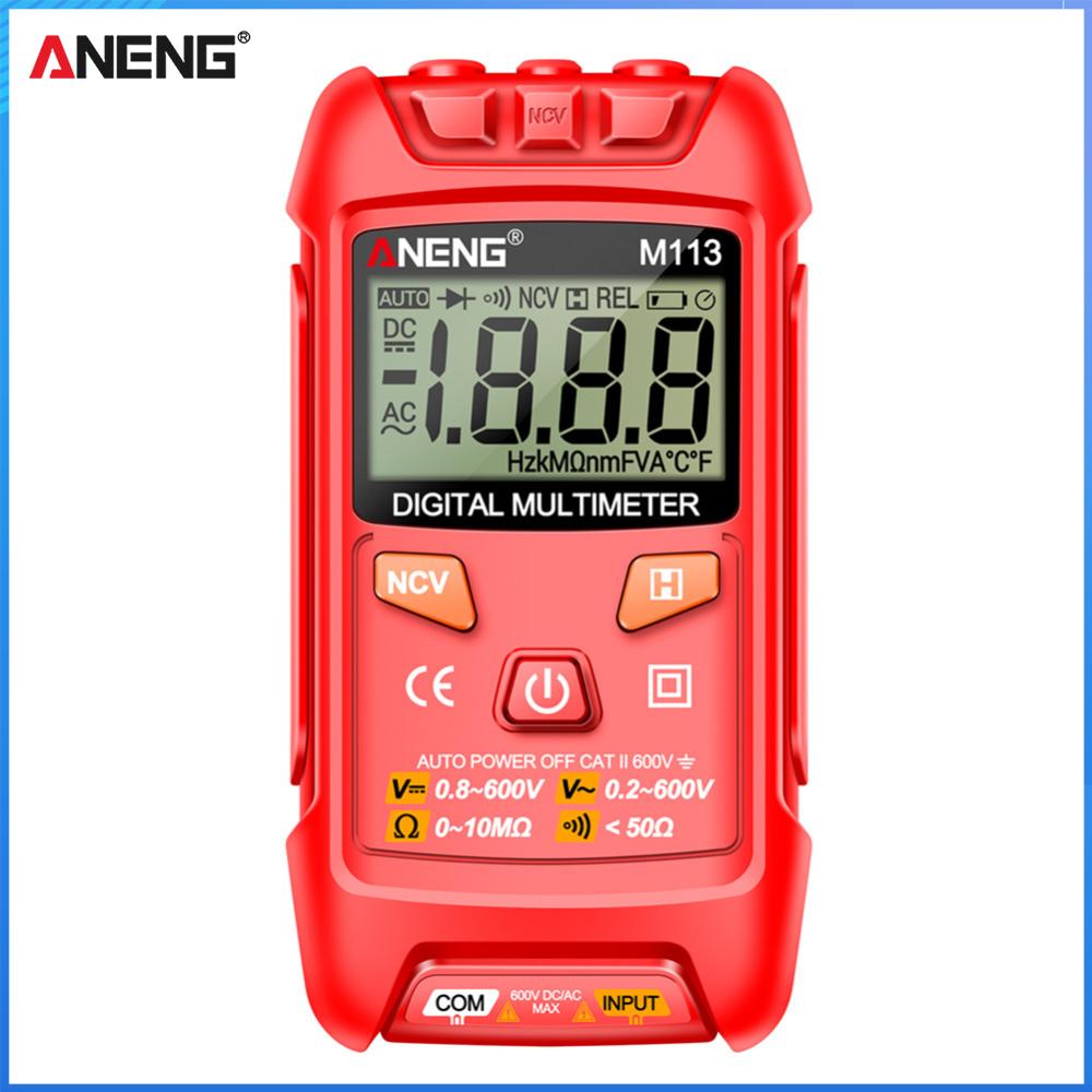 Digital Mini Multimeter Tester Intelligent Multimeter LCD AC/DC Voltage Current Meter with NCV Data Hold for Electrician