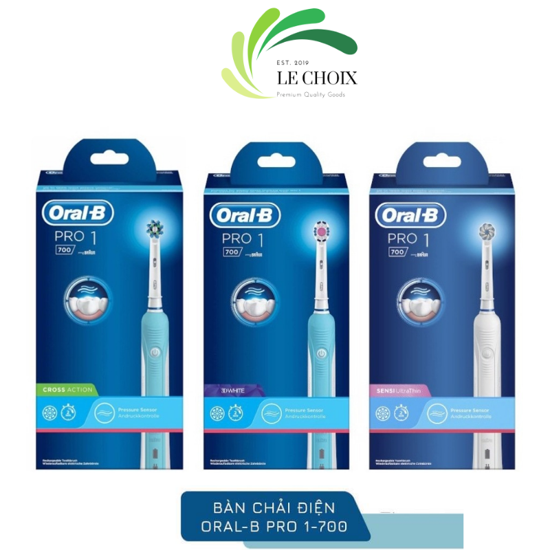 Bàn chải điện Oral B Pro 1 700  [Made in Germany, Bill Pháp - đủ mẫu]