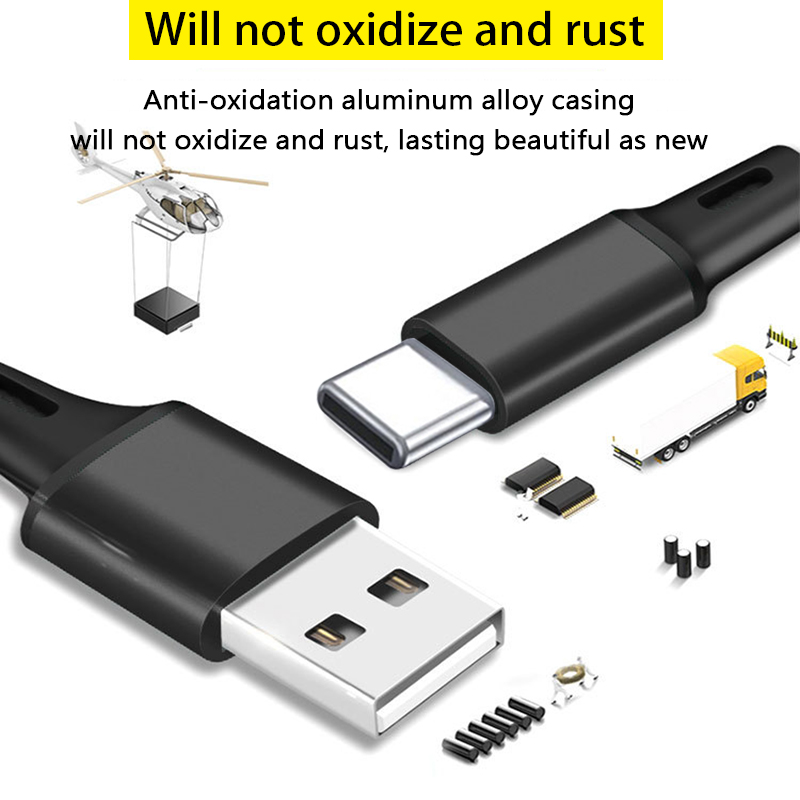 [Hàng có sẵn] Cáp sạc nhanh bện 2,8a 3 trong 1 tương thích cho iPhone Micro USB Cáp dữ liệu dây sạc USB Loại C