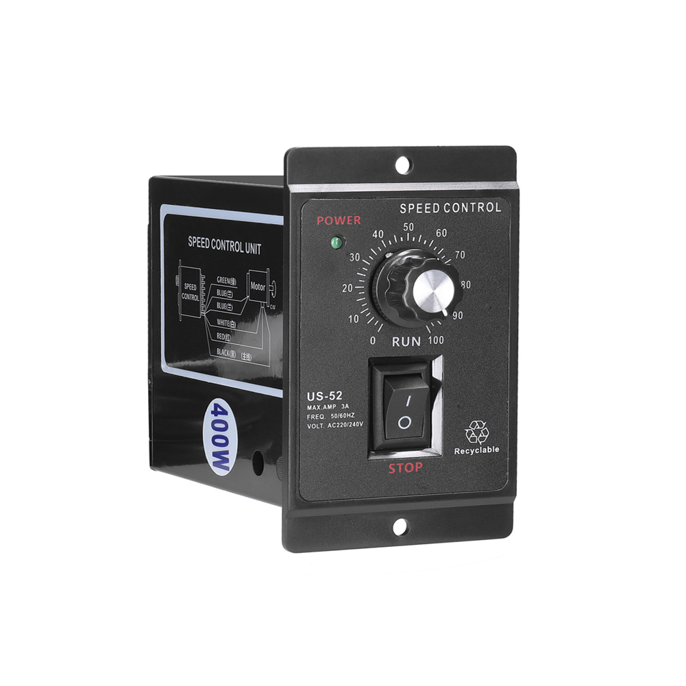 400W điều khiển tốc độ động cơ AC 220V 50Hz kỹ thuật số điều chỉnh vô cấp một pha điều khiển tốc độ động cơ 0-1450RPM Bộ điều tốc
