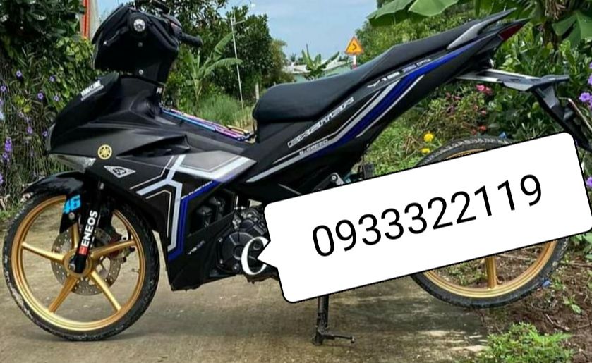 Tem Rời Ex 150 Y15ZR Đen Chỉ Xanh - Decal Nhám